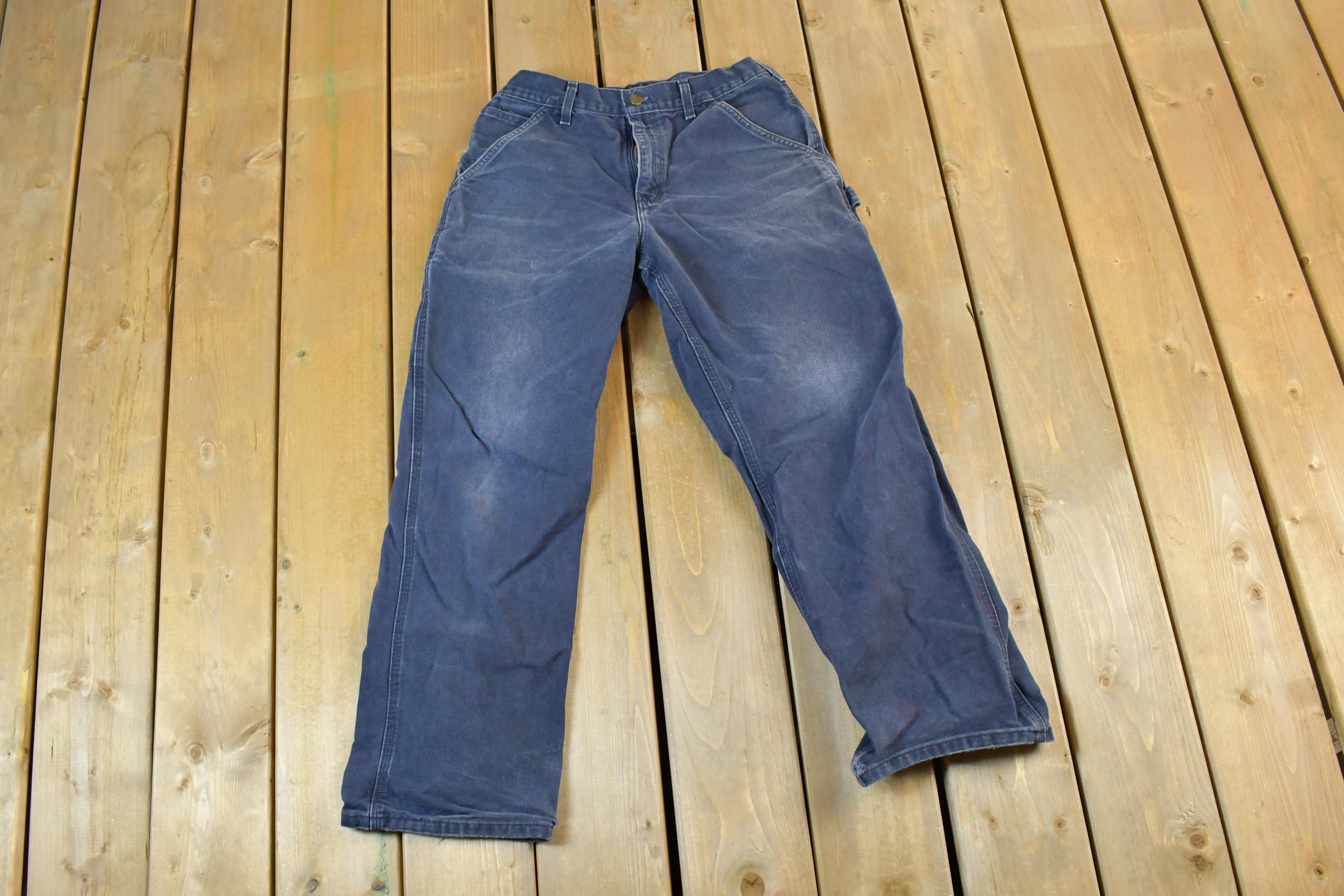 Vintage 1990s Carhartt Denim Cotton Work Pants Size 31 x 30