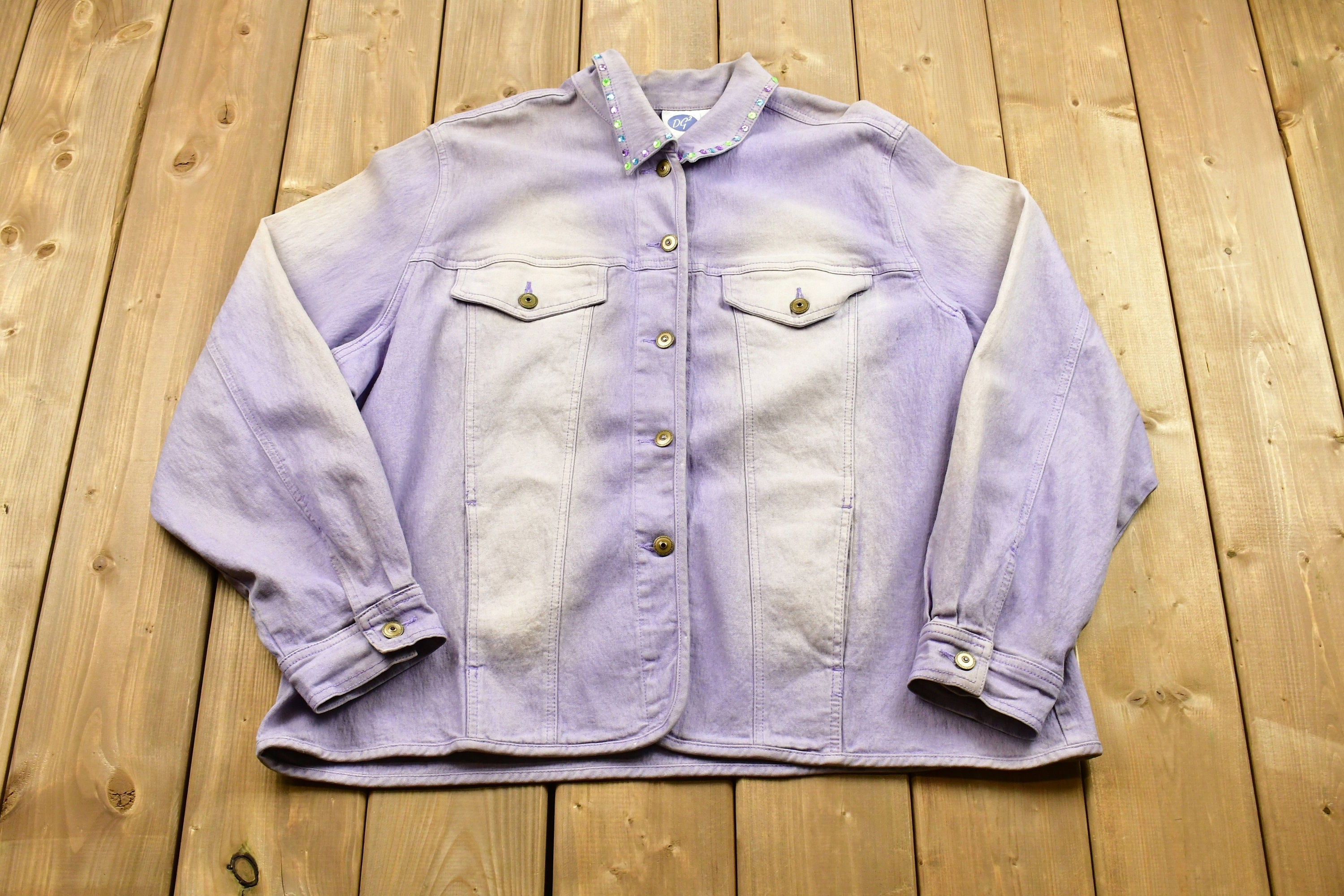 Vintage 1990s Overdyed Purple Jean Jacket