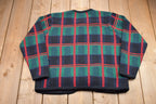 Vintage 1990s Plaid Knitted Sweater