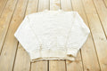 Vintage 1990s Northern Isles Hand Embroidered 3D Knit Abstract Pattern Crewneck Sweater Mens M / Made in USA / Preppy Knits