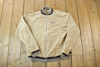 Vintage 1990s Boca Authentic Velour Souvenir Full Zip Crewneck Sweatshirt Made In USA