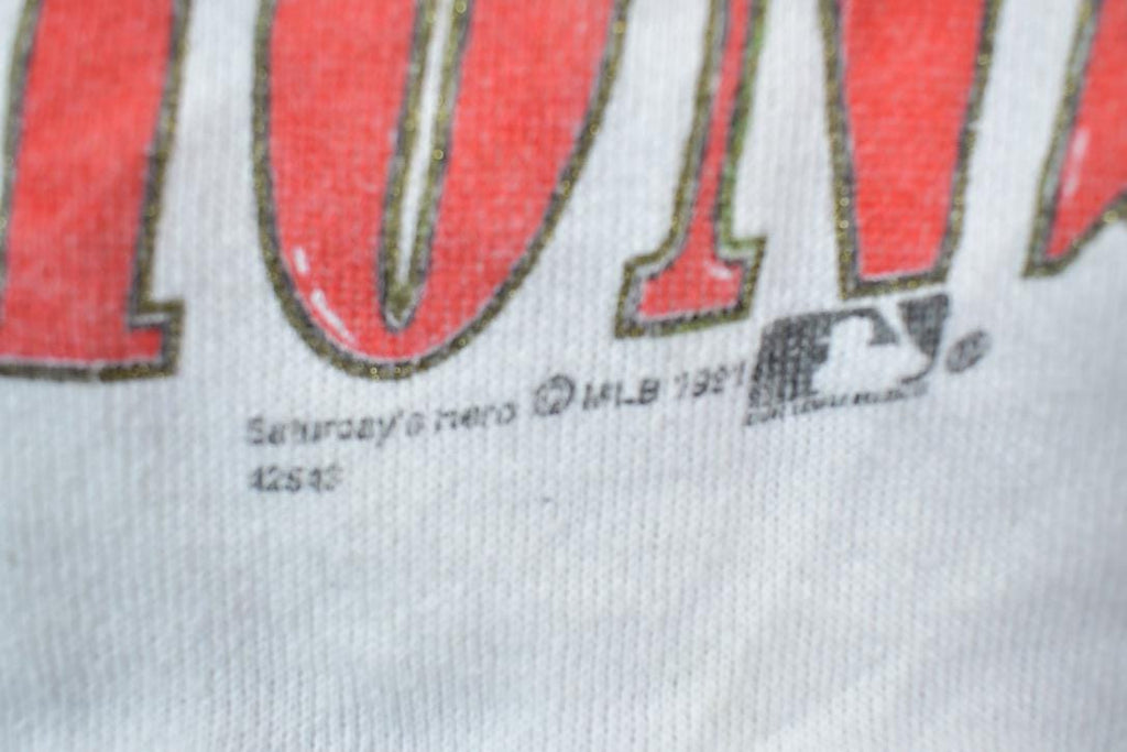 Vintage 1990s Minnesota Twins 1991 World Champions MLB Cropped Crewneck Sweatshirt