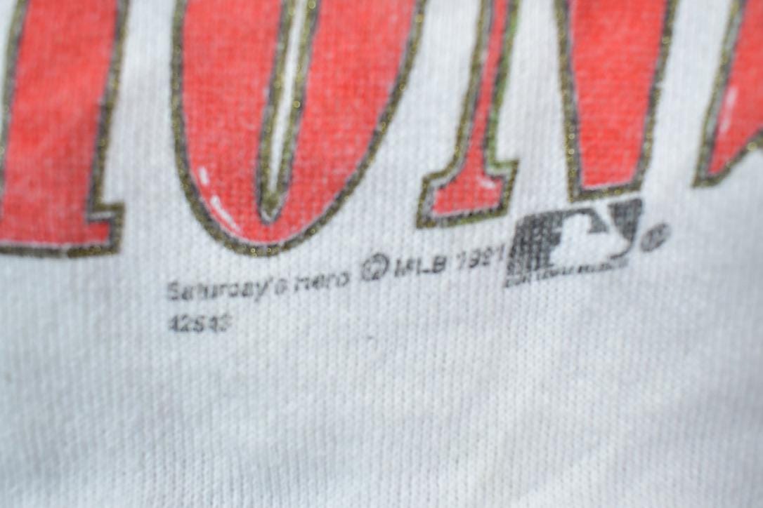 Vintage 1990s Minnesota Twins 1991 World Champions MLB Cropped Crewneck Sweatshirt