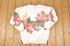 Vintage 1992 Canadian Farm AOP Crewneck Sweatshirt Women's L