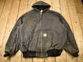 Vintage 1980s Distressed Carhartt Hooded Work Jacket