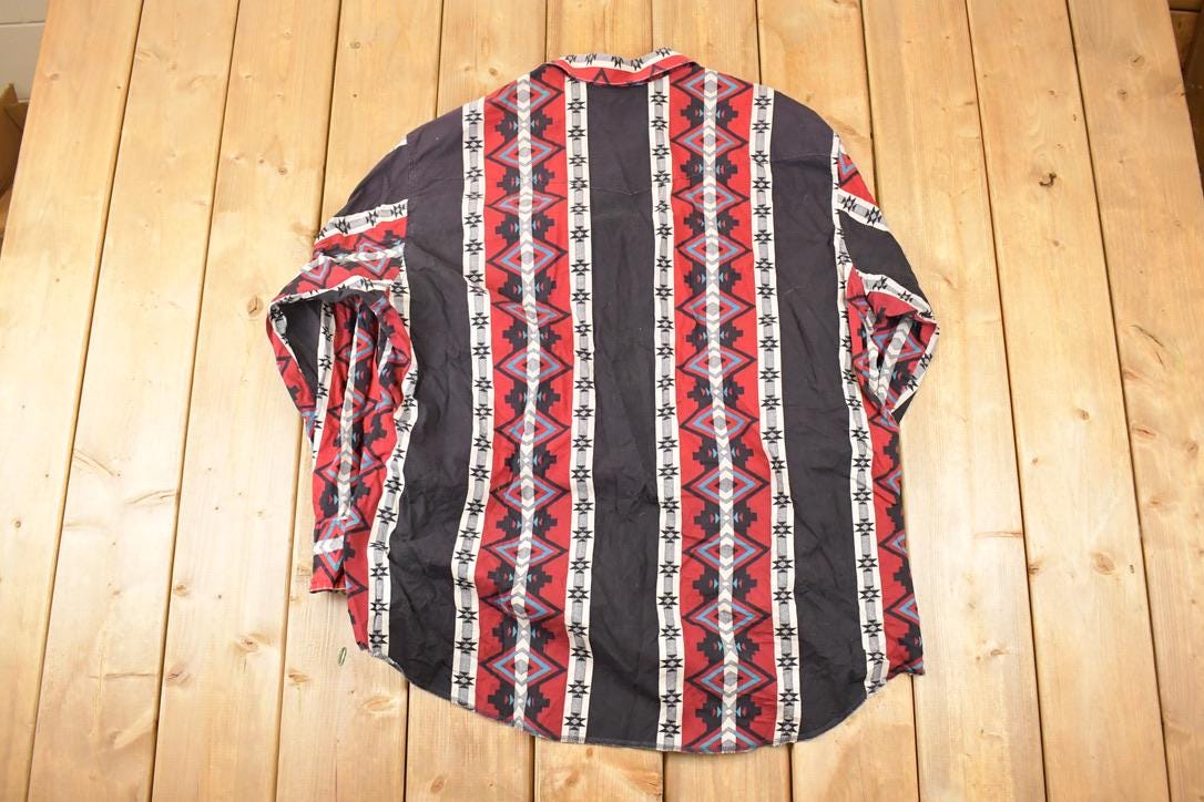 Vintage 1990s Wrangler Western Button Up Shirt Men's XL