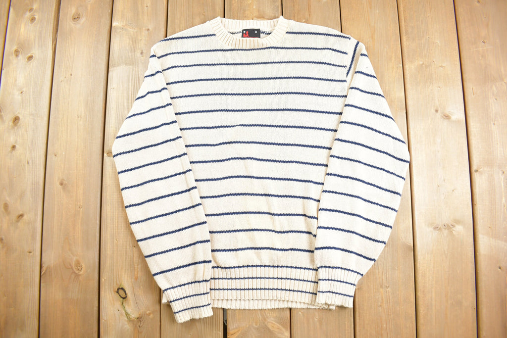 Vintage 1980s Robert Bruce Striped Knit Crewneck Sweater