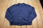 Vintage 1990s Grant Thomas 100% Wool Knit Cardigan Sweater - XL