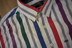 Vintage 1990s Alexander Julian Colours Button Up Striped Shirt