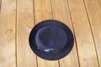 Vintage 1950s Stetson Saxon Blue Fedora With Feather