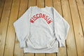 Vintage 1990s University of Wisconsin Champion Reverse Weave Crewneck Sweatshirt Men's XL  90s College Football  Badgers  Heavy Weight