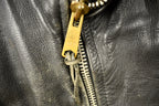 Vintage 1980s Distressed Leather Motorcycle Jacket