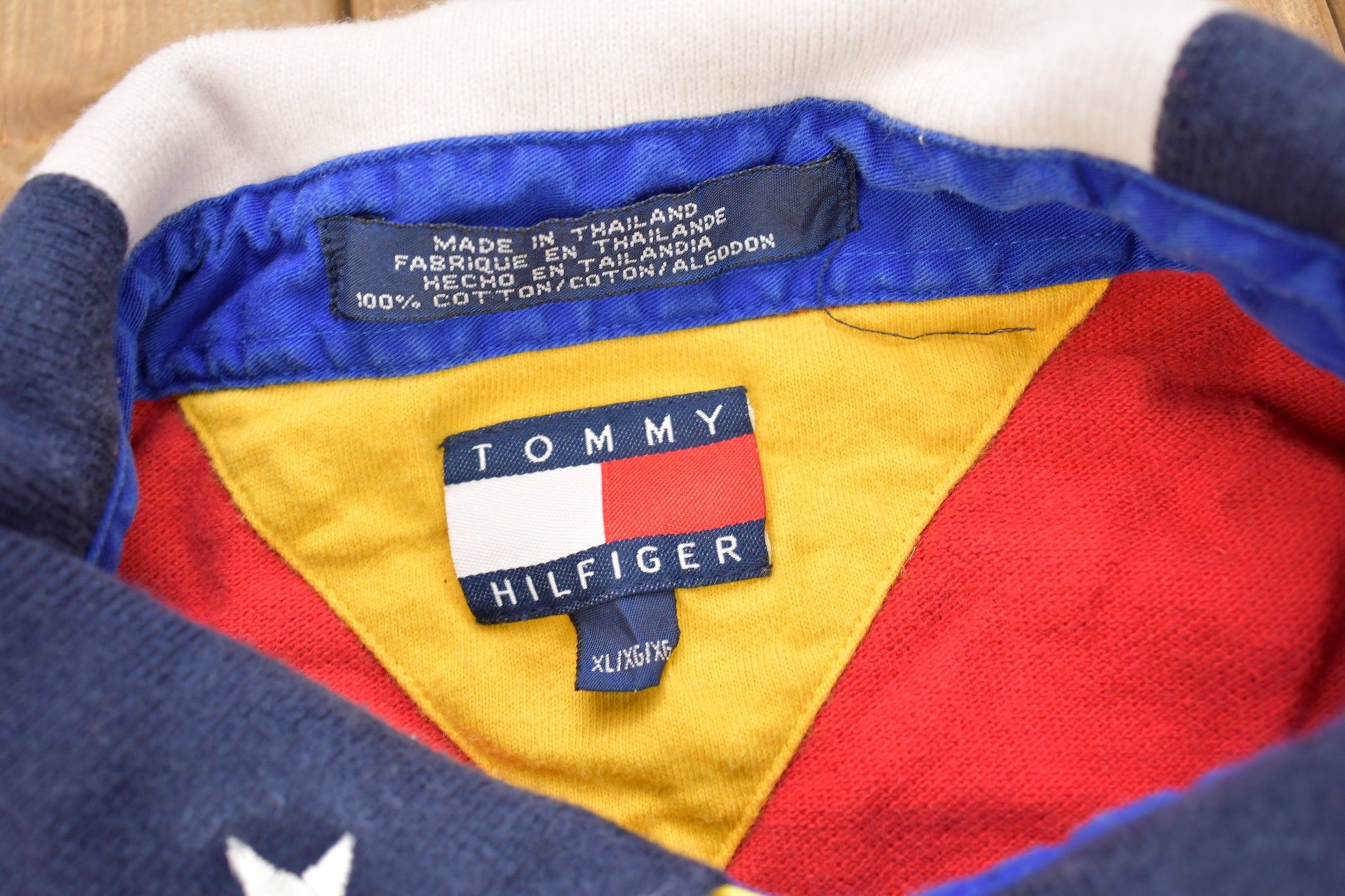 Vintage 1990s Tommy Hilfiger USA Flag Patch Shirt
