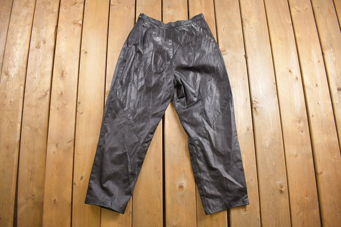 Vintage 1980's Bagatelle Leather Pants 27 x 25 / Made in Canada / Vintage Leathers / Streetwear Fashion / Vintage Pants