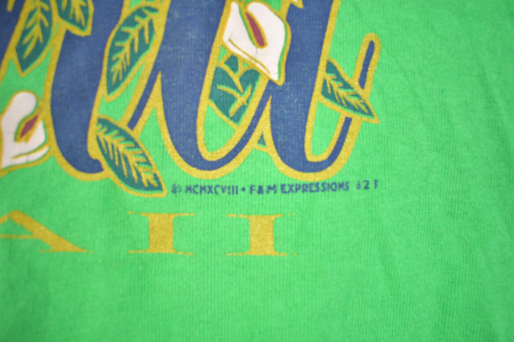 Vintage 1998 Hawaii Aloha Floral Graphic T Shirt
