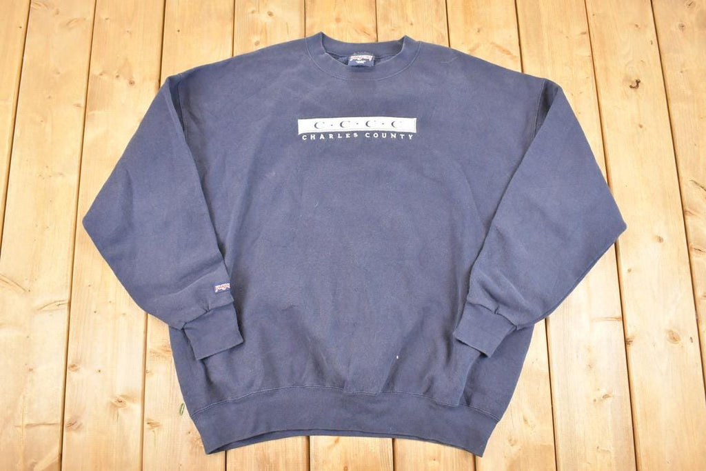 Vintage 1990s Jansport Charles County Embroidered Heavyweight Crewneck Sweatshirt Men's XL