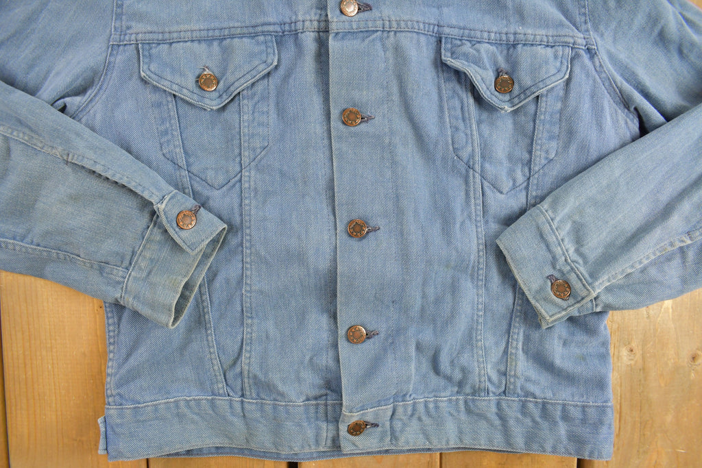 Vintage 1960s Denim Native American Themed Jacket /