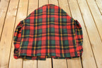 Vintage 1960s Red Plaid True Vintage Flannel Shirt Jacket Men's XL /