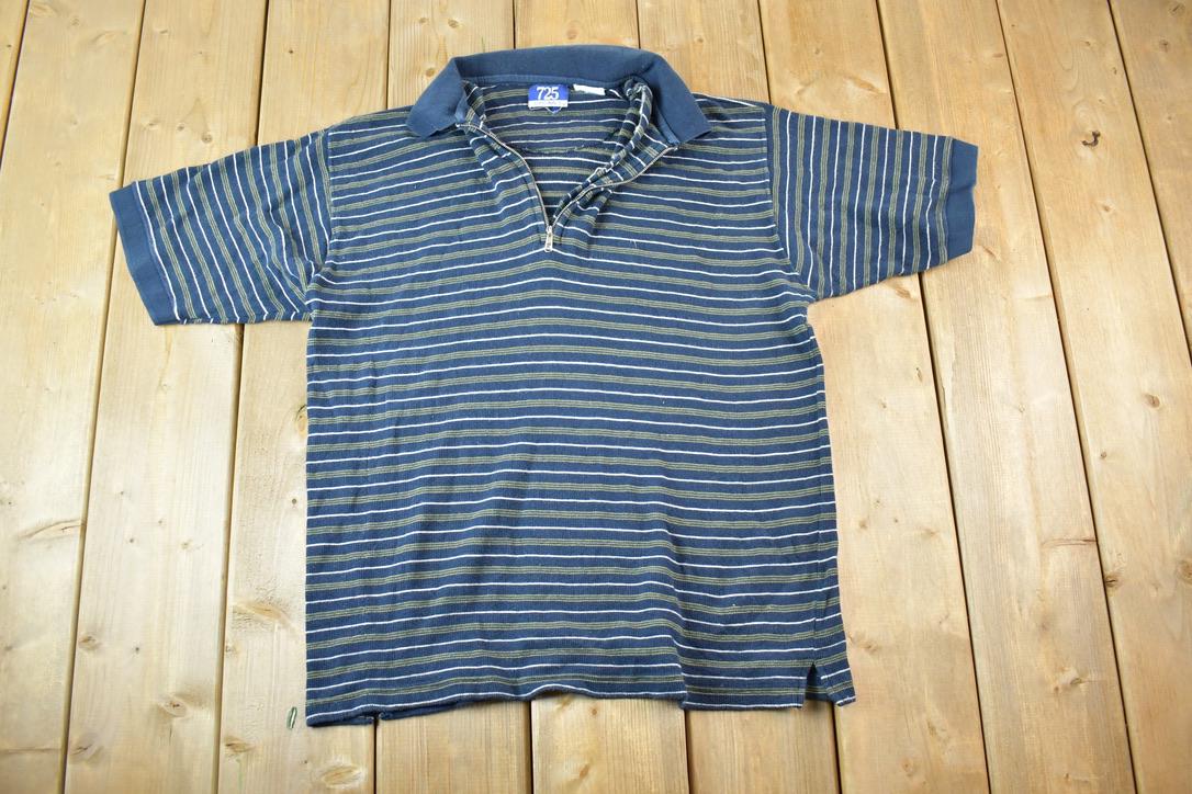 Vintage 1990s 725 Striped Button Up Polo Style Shirt