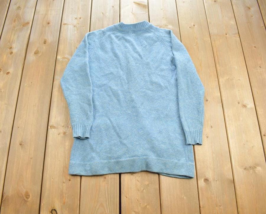 Vintage 1980s Shetland Wool Knit Cardigan Sweater Made In Britain