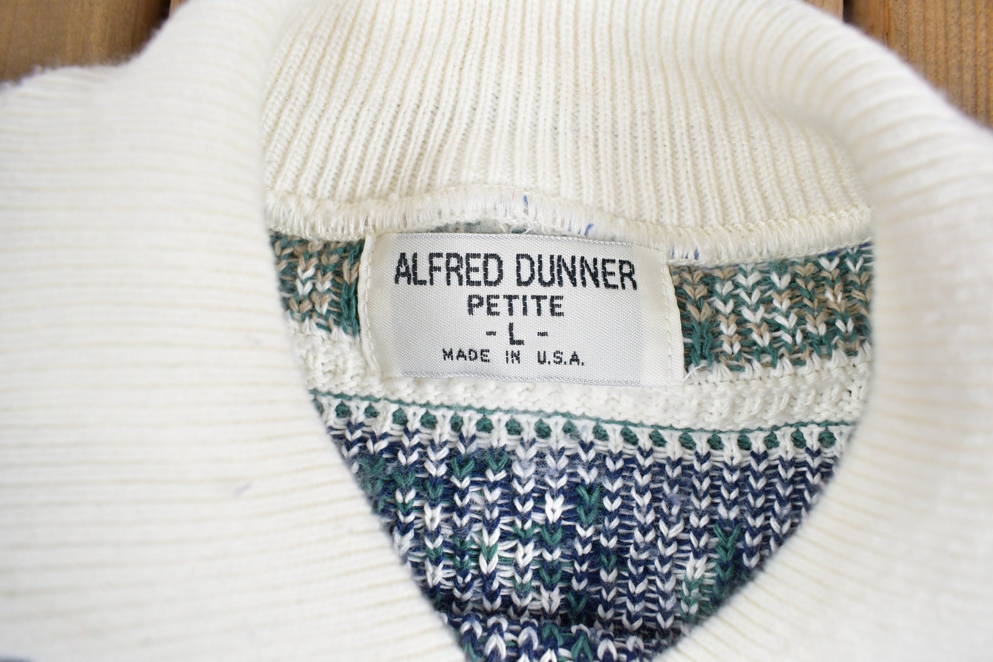 Vintage 1980s Alfred Dunner Knit Polo Sweater