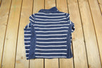 Vintage 1990s Lauren Ralph Lauren Active Knit Full Zip Sweater Women's Small / Striped Sweater / Polo