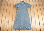 Vintage 1980s Guoxi Clothing Factory Denim Shirt Dress