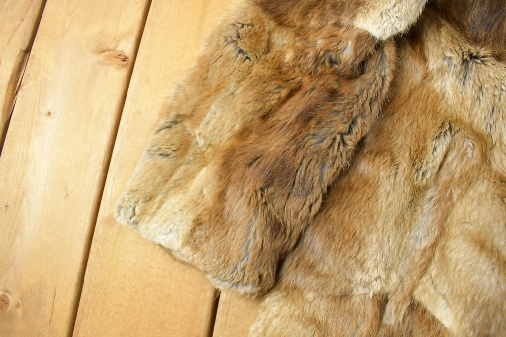 Vintage 1960s Henry Furs Rabbit Fur Full Length Coat Men's Small
