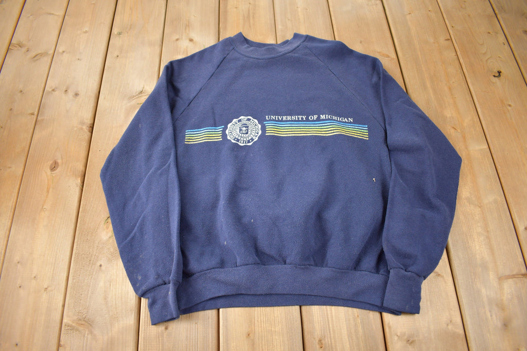 Vintage 1980s University Of Michigan Collegiate Crewneck Made In USA