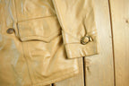 Vintage 1980s Brown Sherpa Lined Leather Jacket Women's Large