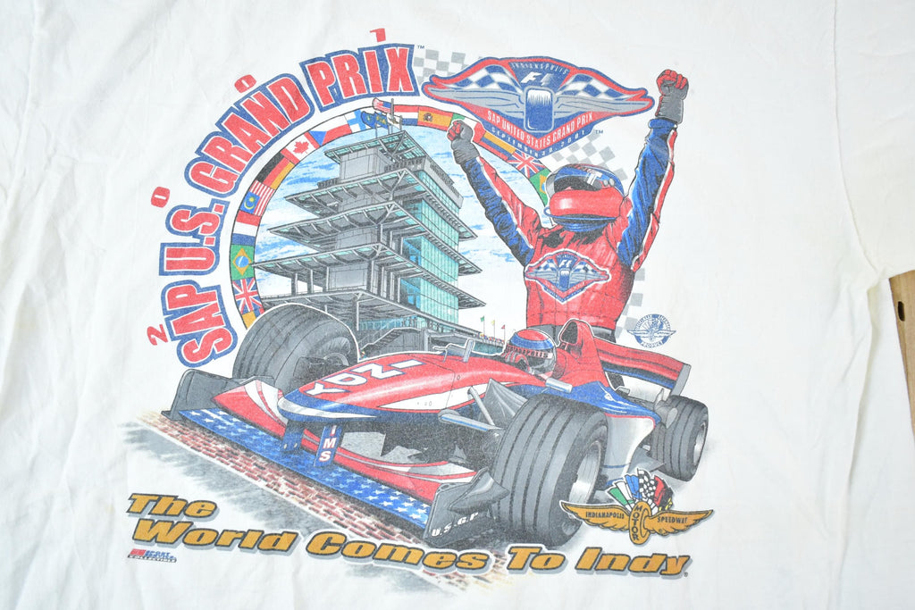 Vintage 2001 Michael Schumacher US Grand Prix Souvenir T-Shirt Mens XL