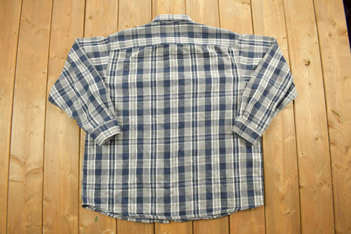 Vintage 1990s Field Master Plaid Flannel Button Up Shirt / 1990s Button Up / Vintage Flannel / Plaid Shirt / Button Down / Fall Theme