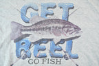 Vintage 1990s Get Reel Fishing Outdoors T-Shirt