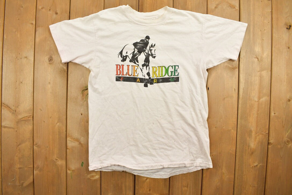 Vintage 1980s Blue Ridge Farm Theme Graphic T-Shirt