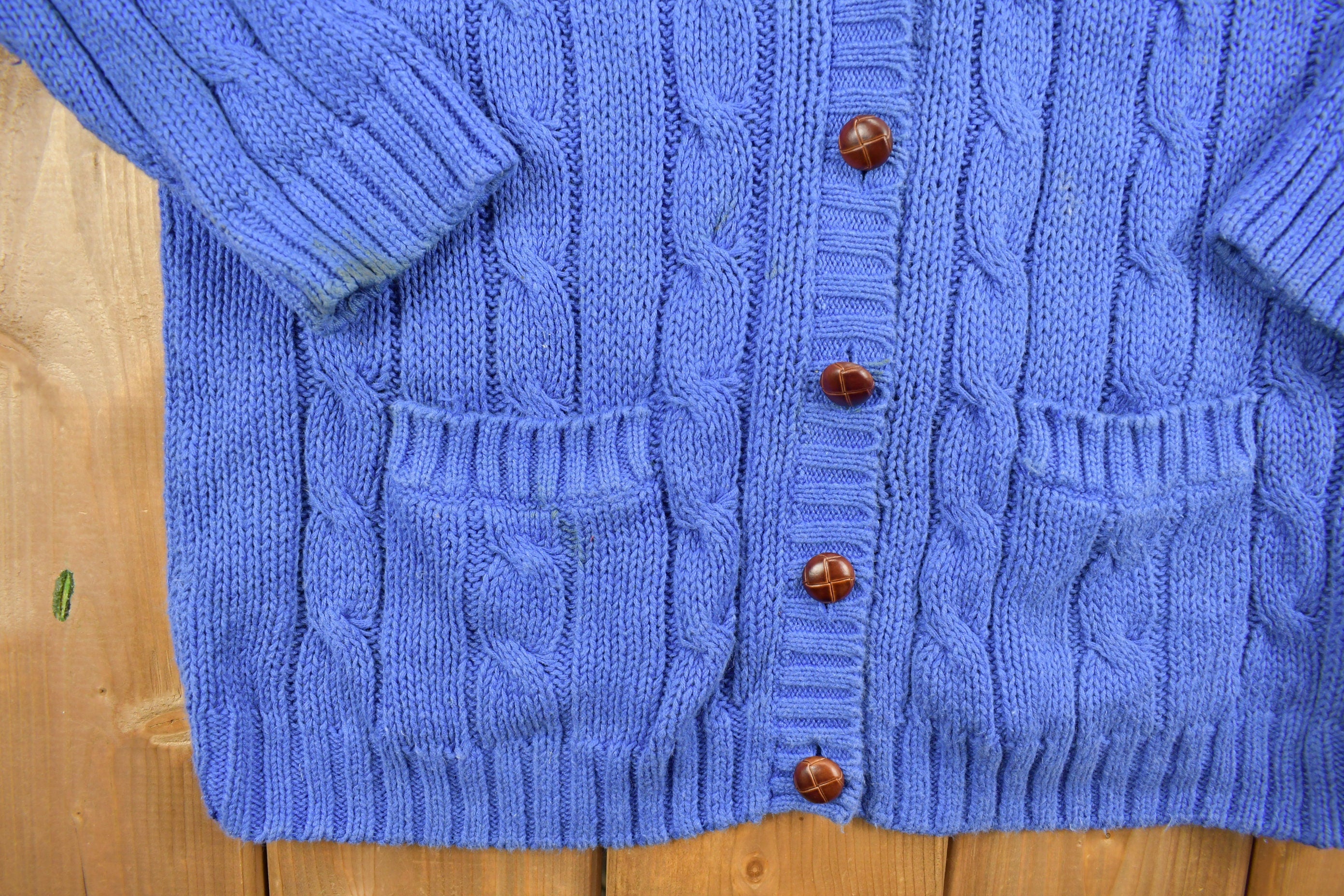 Vintage 1990s Kelly Harper Knitted Cardigan Button Up Sweater