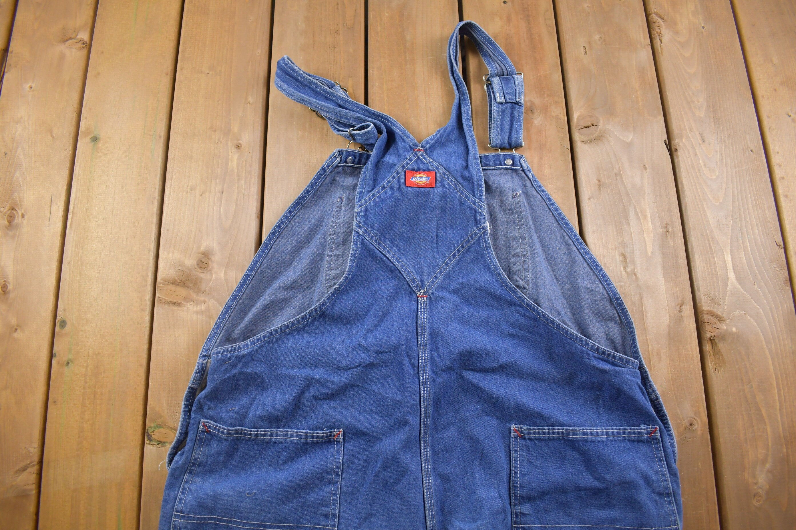 Vintage 1990s Dickies Workwear Denim Jean Overalls Size 46 x 30