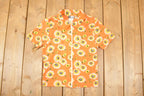 Vintage 1990s Floral AOP Souvenir Zip T-Shirt Women's S