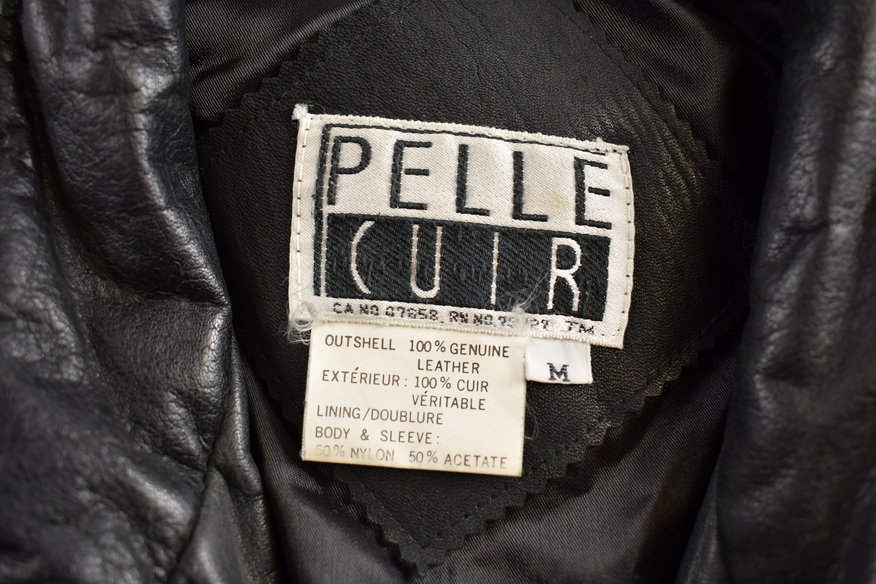 Vintage 1990s Pelle Cuir Leather Jacket
