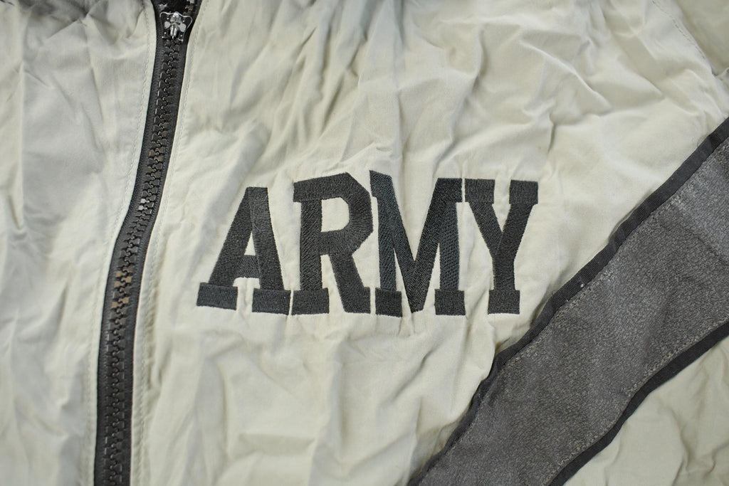 Vintage 1990s Army Fitness Windbreaker Jacket Men's Large Long