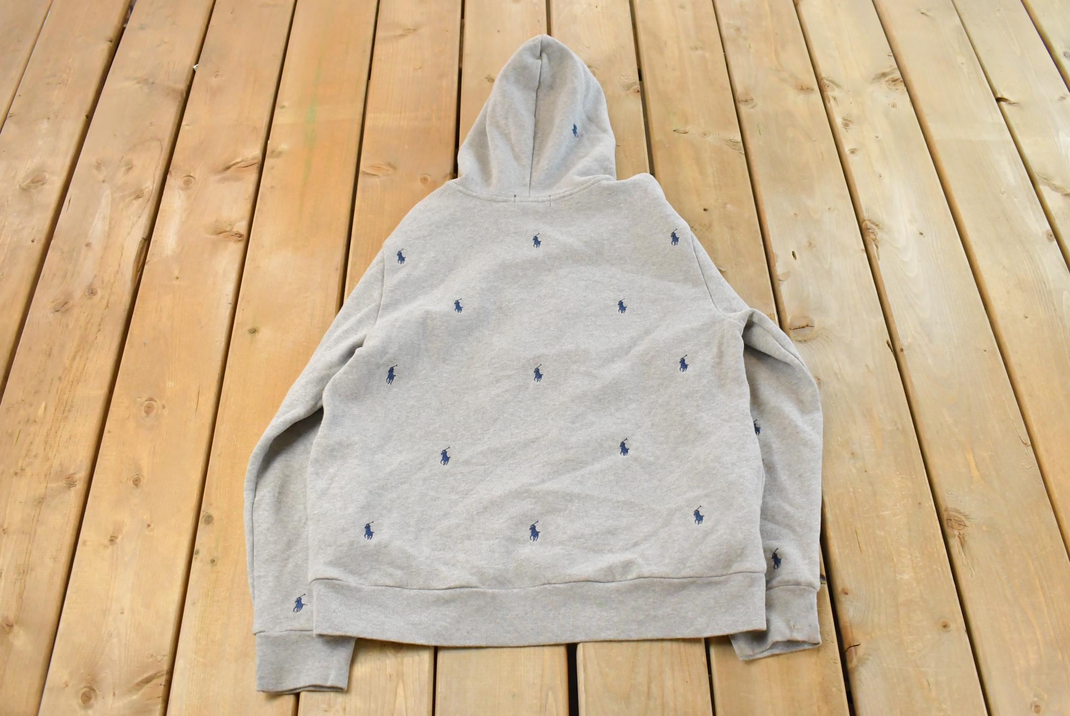 Vintage Y2K Polo Ralph Lauren All Over Print Hoodie Youth XL / Vintage Sweater / Ralph Lauren Pullover / Vintage Hoodie / Streetwear