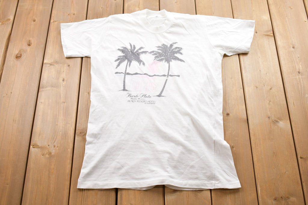 Vintage 1990s Puerto Plata Beach Graphic T-Shirt