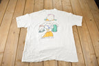 Vintage 1988 Funny Duck Theme Single Stitch Graphic T Shirt Made In USA