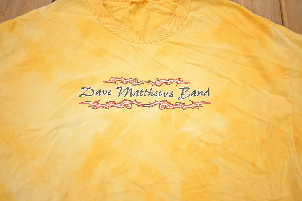 Vintage 1990s Dave Matthews Band Yellow Tie Dye T-shirt