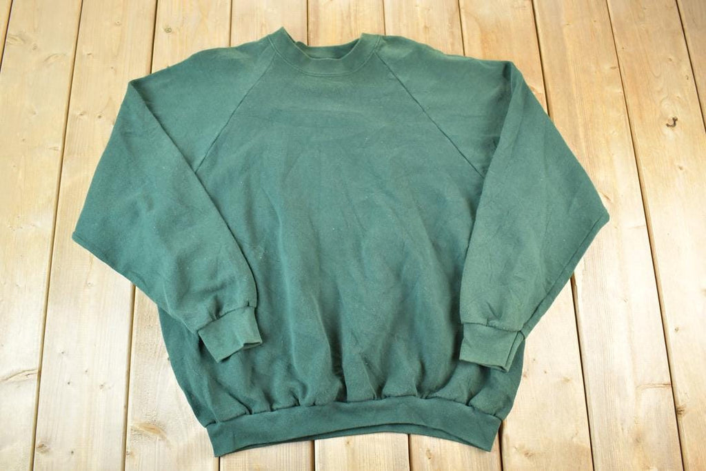 Vintage 1990s FOTL Blank Souvenir Olive Crewneck Sweatshirt Made In USA