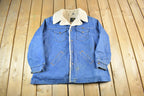 Vintage 1970s Wrangler Sherpa Lined Denim Jean Jacket Men's 2XL
