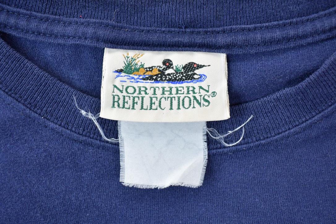 Vintage 1990s Northern Reflections Bird And Blanket Theme Graphic T-Shirt
