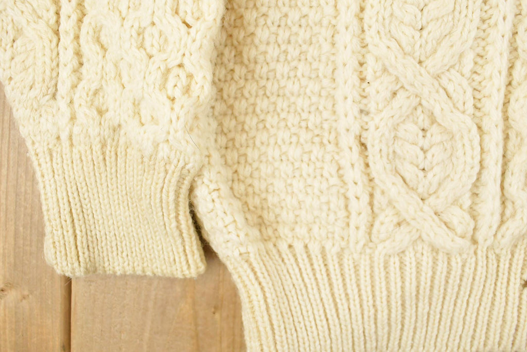 Vintage 1980s Bonner Ireland Fisherman Ribbed Wool Knit Sweater Men's Medium