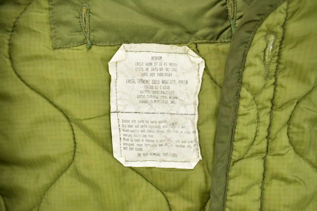 Vintage 1982 M65 Military Jacket Liner Size M