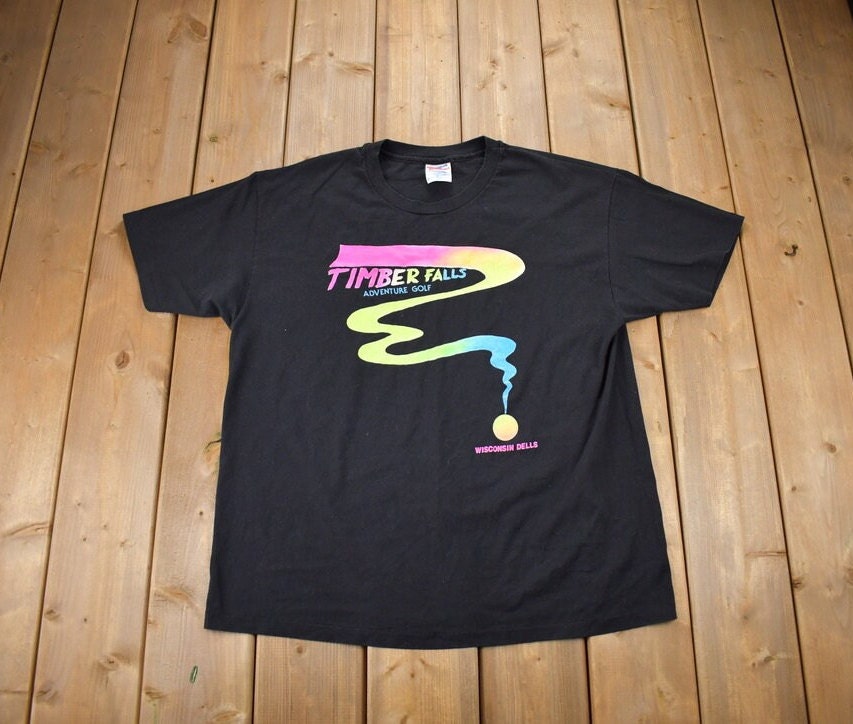 Vintage 1990s Timber Falls Wisconsin Souvenir T Shirt Streetwear Made In USA