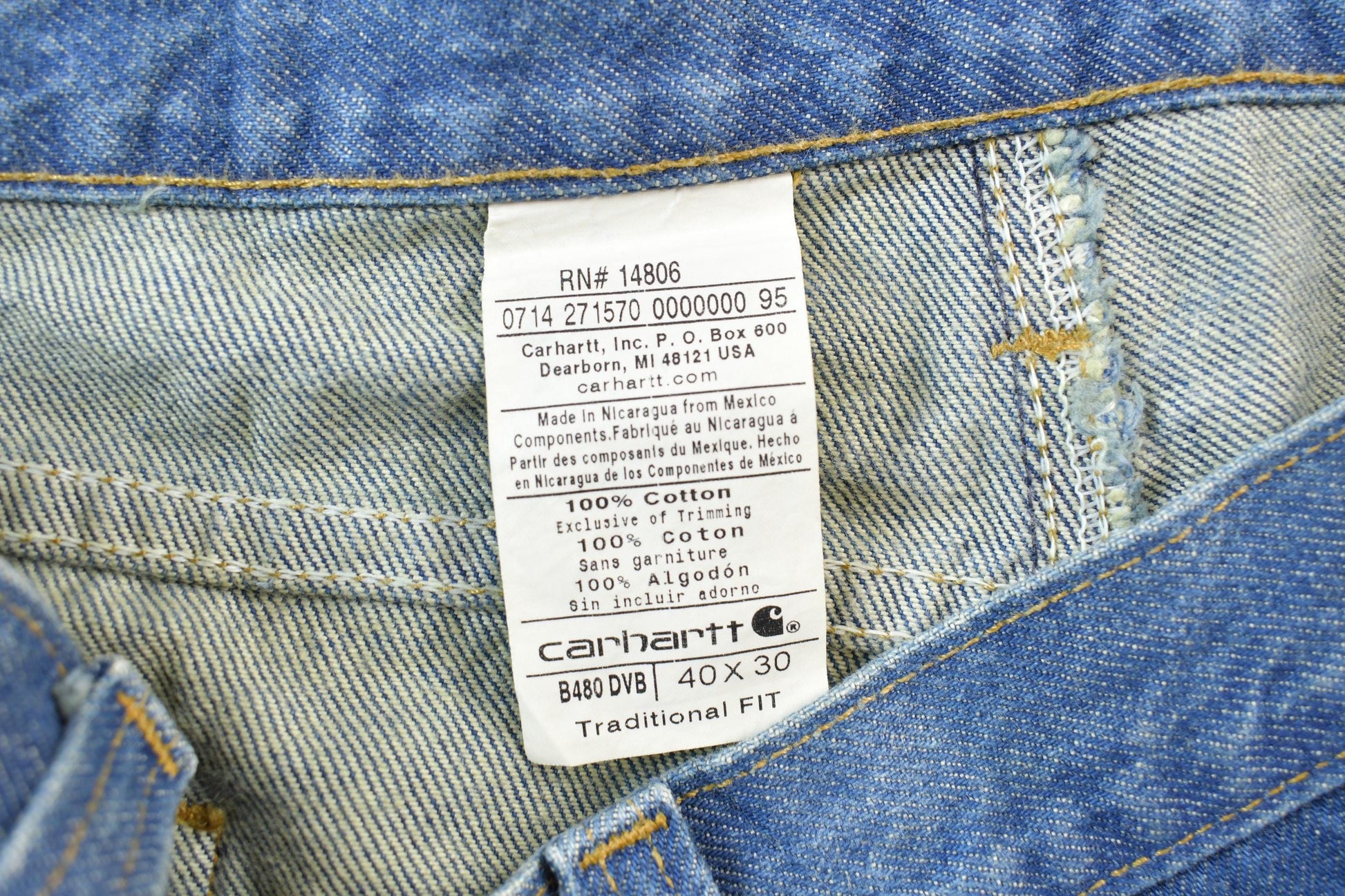 Vintage 2000s Carhartt Traditional Fit Jeans Size 40x30